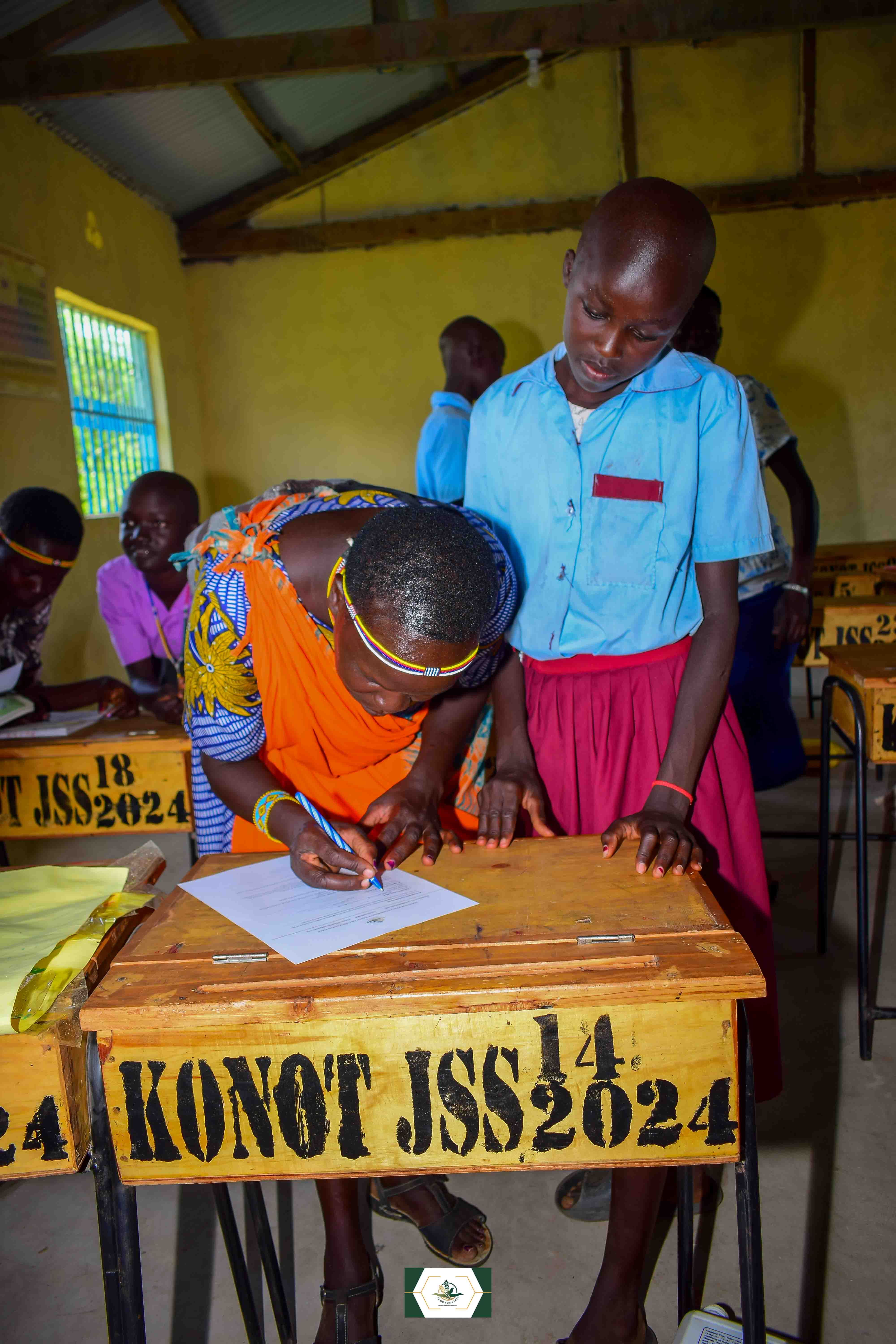 Jerono smiling at school
